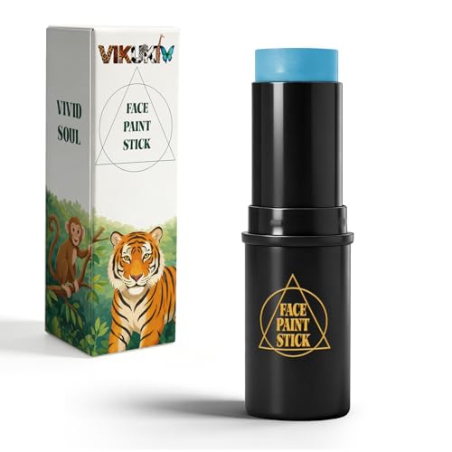 Light Blue Face Paint Stick - Waterproof Sports & Cosplay Makeup