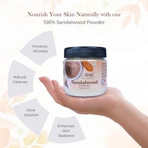 100% Natural Sandalwood Powder - 3.5oz Chandan for Glowing Skin
