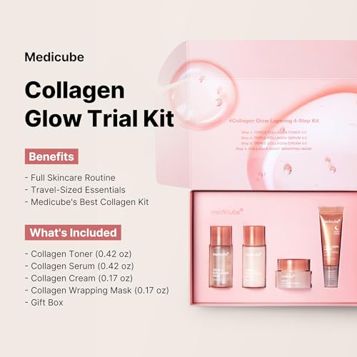 Medicube Glass Skin Collagen Trial Kit - 4-Step Skincare Set