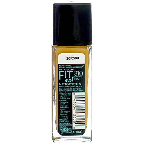 Maybelline Fit Me Matte+Poreless Foundation 310 Sun Seige 1 Fl Oz