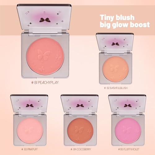 Multi Texture Blush Cream, Liquid, Powder & Jelly Blushes for Cheeks,Beauty-Matte & Natural Finish Cheek Tint & Blush Palette (B1 PeachyPlay?)