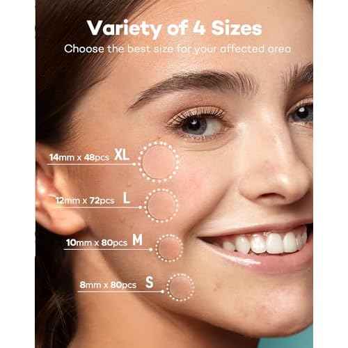 TKTK Pimple Patch Acne Patch, 4 Sizes 280 Patches Acne Absorbing Cover Patch, Hydrocolloid Invisible Acne Patches For Face Zit Patch Acne Dots Tea Tree, Calendula Oil - 2 Pack