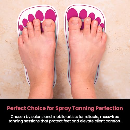 Pink 180 Pairs(360Feets) Spray Tan Feet Pads for Sunless Tanning Airbrush Spray Tan Sole Protecter