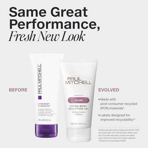 Paul Mitchell Extra-Body Sculpting Gel, Adds Fullness + Styling Control, For Fine Hair