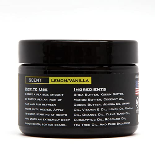 Badass Beard Care Beard Butter For Men - THE LADIES MAN, 3 oz - Made of Natural Ingrediens for Healthy, Soften and Itchness Free Beard and Mustache
