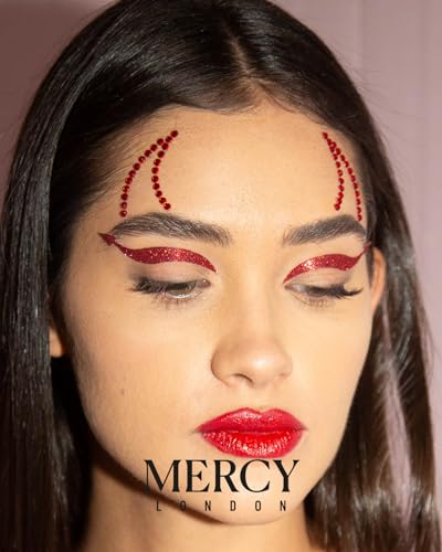 Red Devil Face Jewels Halloween Costume Headpiece