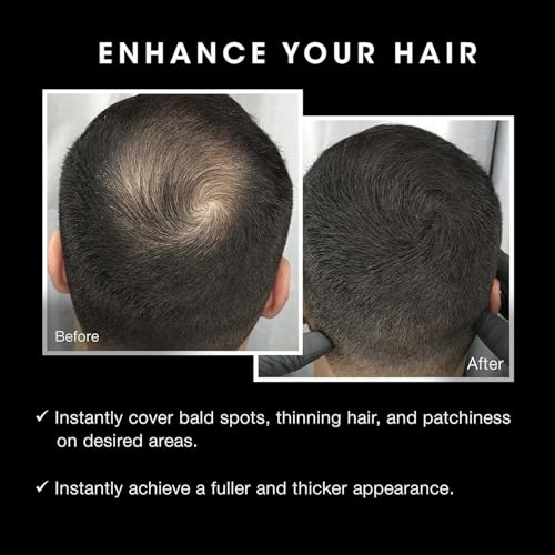 Pacinos Hair Fiber Kit - Black Concealer with Hold Spray