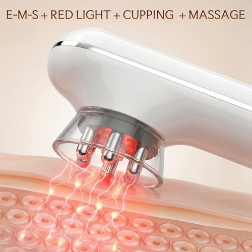 Body Massager for Skin Appearance Care ? Red Light, Heat & Vibration Beauty Device for Legs, Arms, Belly & Thighs, Cordless Rechargeable Home Use