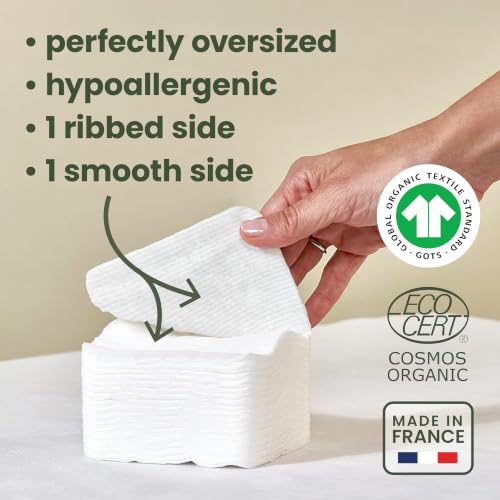 Propre Baby XL Organic Cotton Pads 2-Pack 120ct - Biodegradable, Lint-Free for Baby & Adult Care