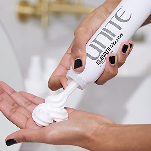 UNITE Hair ? ELEVATE Mousse ? Weightless Styling Foam for Full-Bodied Volume, Shine & Flexible Hold ? Frizz-Free Finish ? UV & Thermal Protection ? 6 Oz