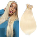 613 Blonde Human Hair Bundles Straight 3 Pcs 150g