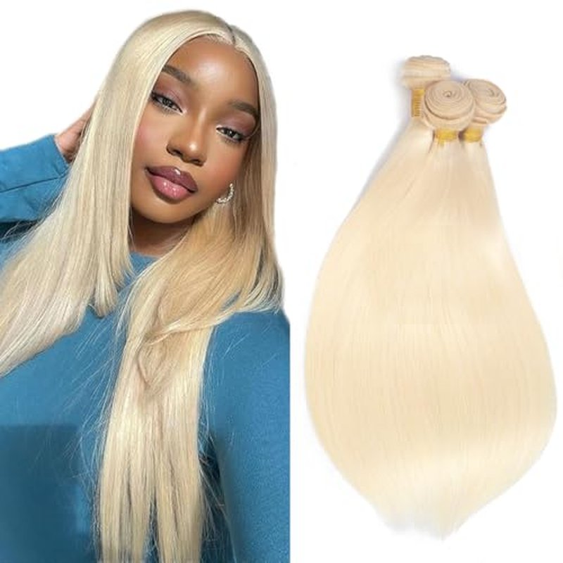 613 Blonde Human Hair Bundles Straight 3 Pcs 150g