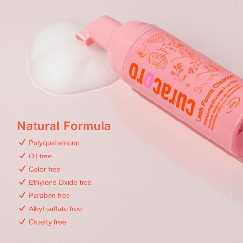CURACORO Lash Extension Cleanser 60ML - Gentle Foam Shampoo
