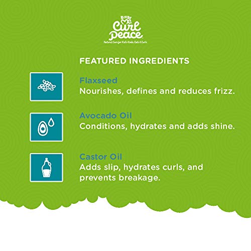 Just For Me Curl Peace Defining Curl & Coil Cream (3 Pack) - Holds & Hydrates, Contains Flaxseed, Avocado Oil & Black Castor Oil, No Animal Testing, 12 oz