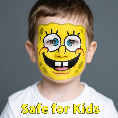 MEICOLY Yellow Face Body Paint - 2.37Oz Washable Makeup for Cosplay