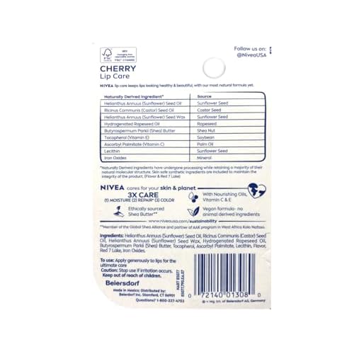 Nivea Lip Care Fruity Shine Cherry, 4.8gm