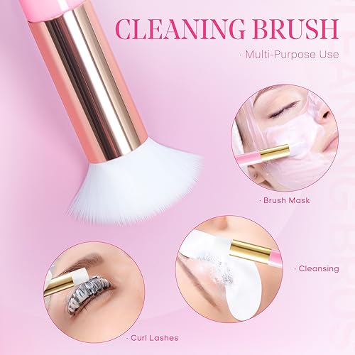 Lash Extension Shampoo Kit - 60ml Gentle Cleanser with Brushes