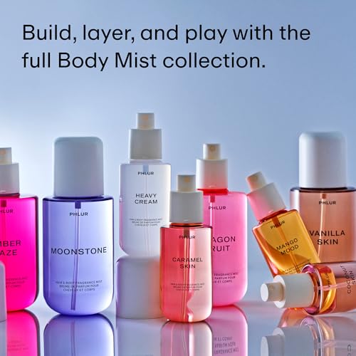 PHLUR Amber Haze Body Mist - Long-Lasting Vanilla & Amber Fragrance, 8 Fl Oz