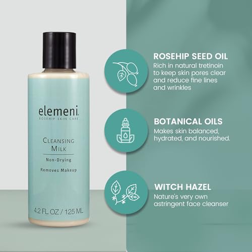 elemeni Cleansing Milk - Organic Makeup Remover for Sensitive Skin