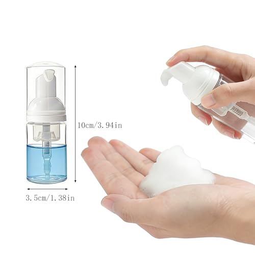 24Pcs Foam Pump Bottle 1oz/30ml Travel Size Plastic Refillable Cosmetic Foam Soap Dispenser for Hand Soap, Shampoo