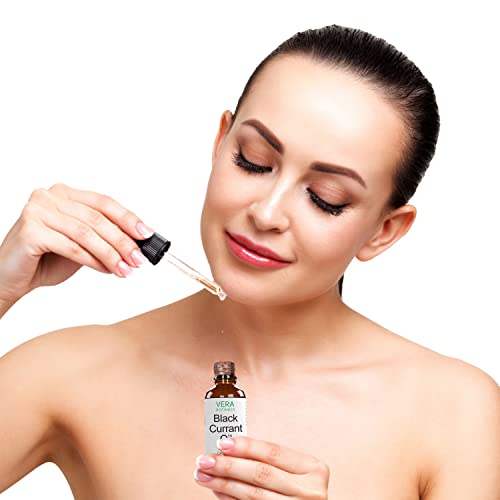 BLACK CURRANT OIL 100% Pure & Natural, Unrefined, Cold-Pressed For Face, Dry Skin, Nails, Lips, Body & Hair - Reduce Hair Breakage