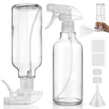 16.9oz Glass Spray Bottles 2 Pack | 360° Any-Angle Spray