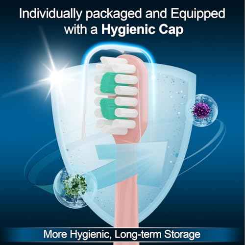 Replacement Toothbrush Heads 10 Pack for AquaSonic icon Electric Toothbrush,5Lilac + 5Blush