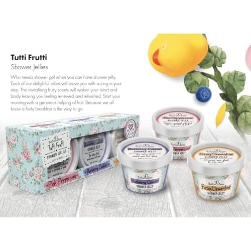 Bella & Bear Tutti Frutti Shower Jellies, Cute Gifts for Teenage Girls and Tweens, Pack of 3 x 3oz