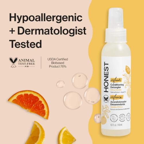 The Honest Company Leave-In Hair Detangler Spray, 4 fl oz