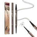 Microblading Eyebrow Pen, 2-in-1 Dual-Ended Magical Waterproof Eyebrow Pencil with 4-Prong Micro-Fork-Tip Applicator, Brow Pen for Women Creates Natural Looking Brows Effortlessly (Dark Brown)