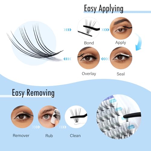 20D Lash Clusters 280pcs DIY Eyelash Extensions 8-14mm