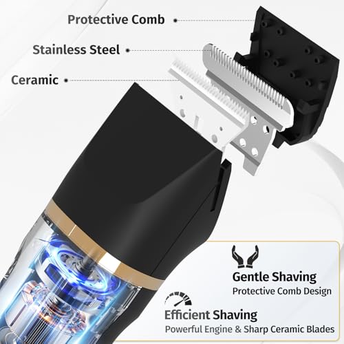 Bikini Trimmer for Women,5-in-1 Electric Razors for Women,Electric Shaver for Women's,IPX7 Waterproof Trimmer for Men Legs,with 5 Replaceable Blade Heads,USB Recharge Dock£¨Black£©