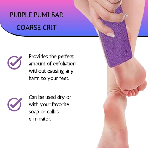 Mr. Pumice Purple Pumi Bar - Extra Coarse Foot Pumice Stone (4 Pack)