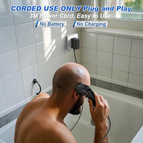 BlueFire Head Shaver for Bald Men, Corded 3D Electric Rotary Shavers with Pop-up Trimmer,Bald Head Close Shaver for Men, Rotary Shaver Electric Dry Shave