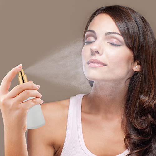3.4oz Glass Spray Bottle Set - Frosted Perfume Atomizer with Gold Sprayer