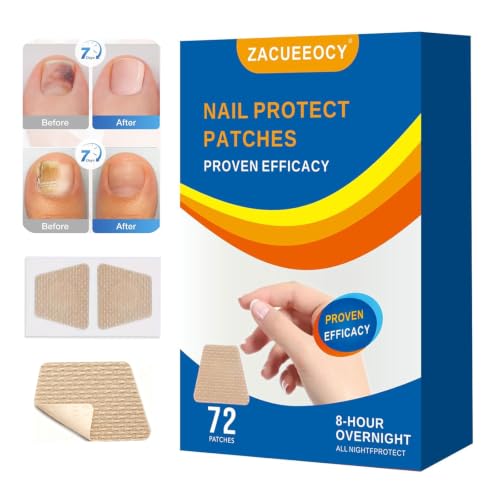 ZACUEEOCY 72-Count Fungal Nail Patches for Overnight Repair of Damaged Toenails