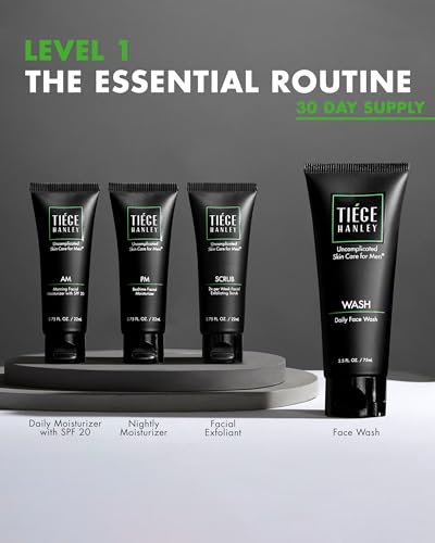 Tiege Hanley Level 1 Men's Skincare Kit, 30-Day Supply, 4-Piece