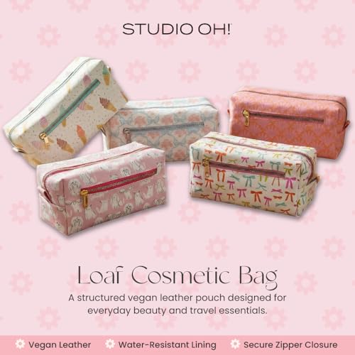 Travel Makeup Organizer Pouch - Water Resistant Vegan Leather