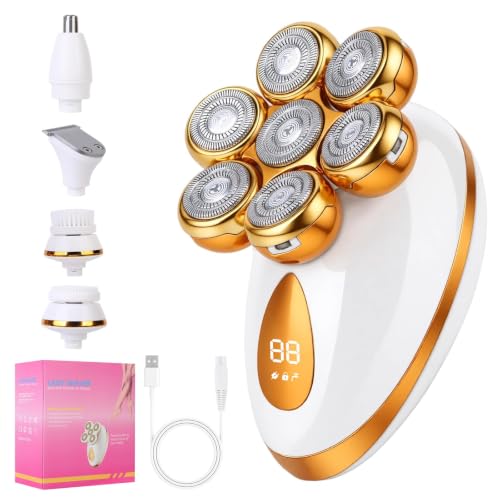 Mosago 7-Head 5-in-1 Women's Rechargeable Electric Razor - Wet & Dry Shaver