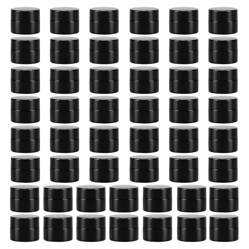 (50 Packs) Green Nexus 5g/5ml UV Protection Glass Jars for Lip Balm, Lotion, Oil, Cream & Cosmetics Enhanced Cap (2024)
