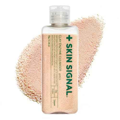 Pink Clay Enzyme Cleanser, Blackhead Remover Powder Cleanser, Deep Pore Cleansing with BHA, Gentle Exfoliating Face Wash, Facial Scrub for Acne-Prone Skin, Korean Skin Care
