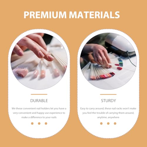 minkissy Extended Armor Holder 7.7 Inch Metal Nail Display Stand Durable Nail Rack with Smooth Surface for Manicure Art Practice and Press on Nails Organizer