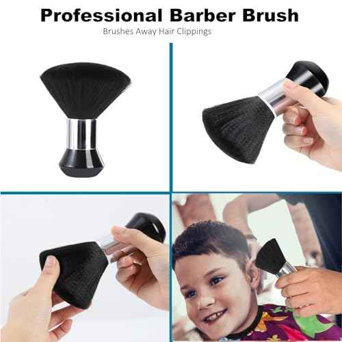 Kids Barber Cape with Neck Duster Brush, Professional Salon Hair Cutting Cape with Adjustable Snap Closure(Cartoon Sea Animals)