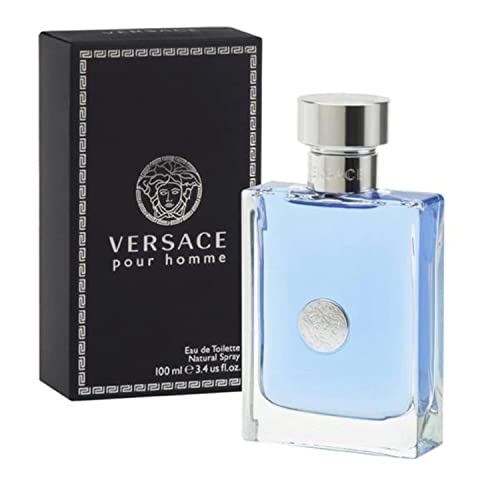 Versace Pour Homme Eau de Toilette Spray for Men, 3.4 oz / 100 ml