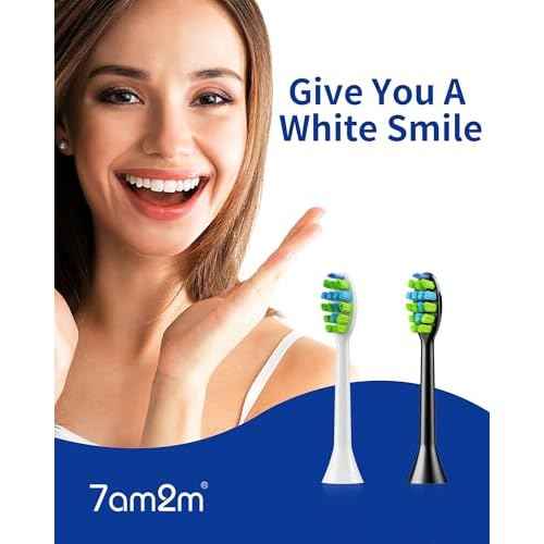 7AM2M AM100/AM105/AM111 Electric Toothbrush Brush Heads x 8 for 7AM2M Electric Toothbrush ONLY (White)