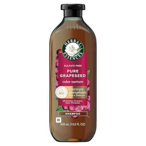 Herbal Essences Pure Grapeseed Color Nurture Sulfate Free Shampoo, 13.5 fl oz, Hair Protection and Color Nourishment
