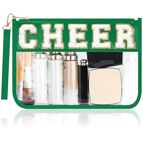 Chenille Letter Clear Makeup Bag for Cheerleaders