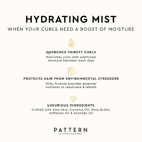 PATTERN Beauty by Tracee Ellis Ross Hydrating Mist w Avocado Oil for Curly Hair 3a-4c, Travel Size, 3 fl oz