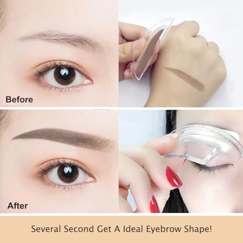 Eyebrow Powder Kit with Stamp - Natural, Long-Lasting Brow Makeup Set, 3 Colors