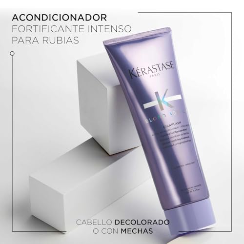 Kerastase Blond Absolu Cicaflash Conditioner - For Bleached & Damaged Hair, Strengthens & Nourishes, With Hyaluronic Acid, Protects Against Breakage